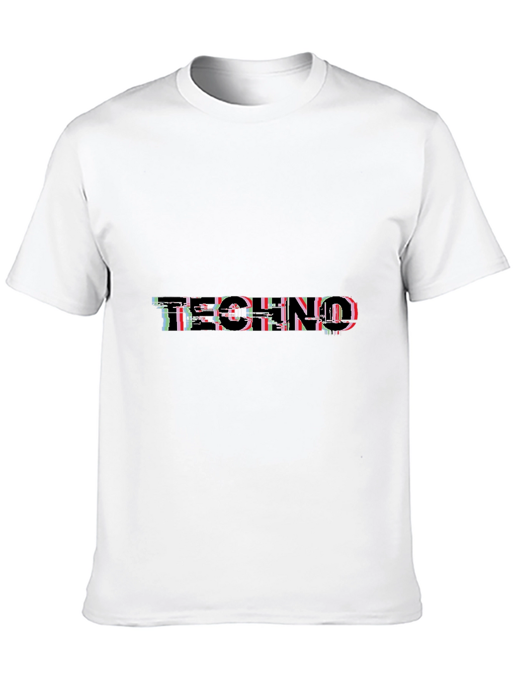Techno Glitch Black T-Shirt