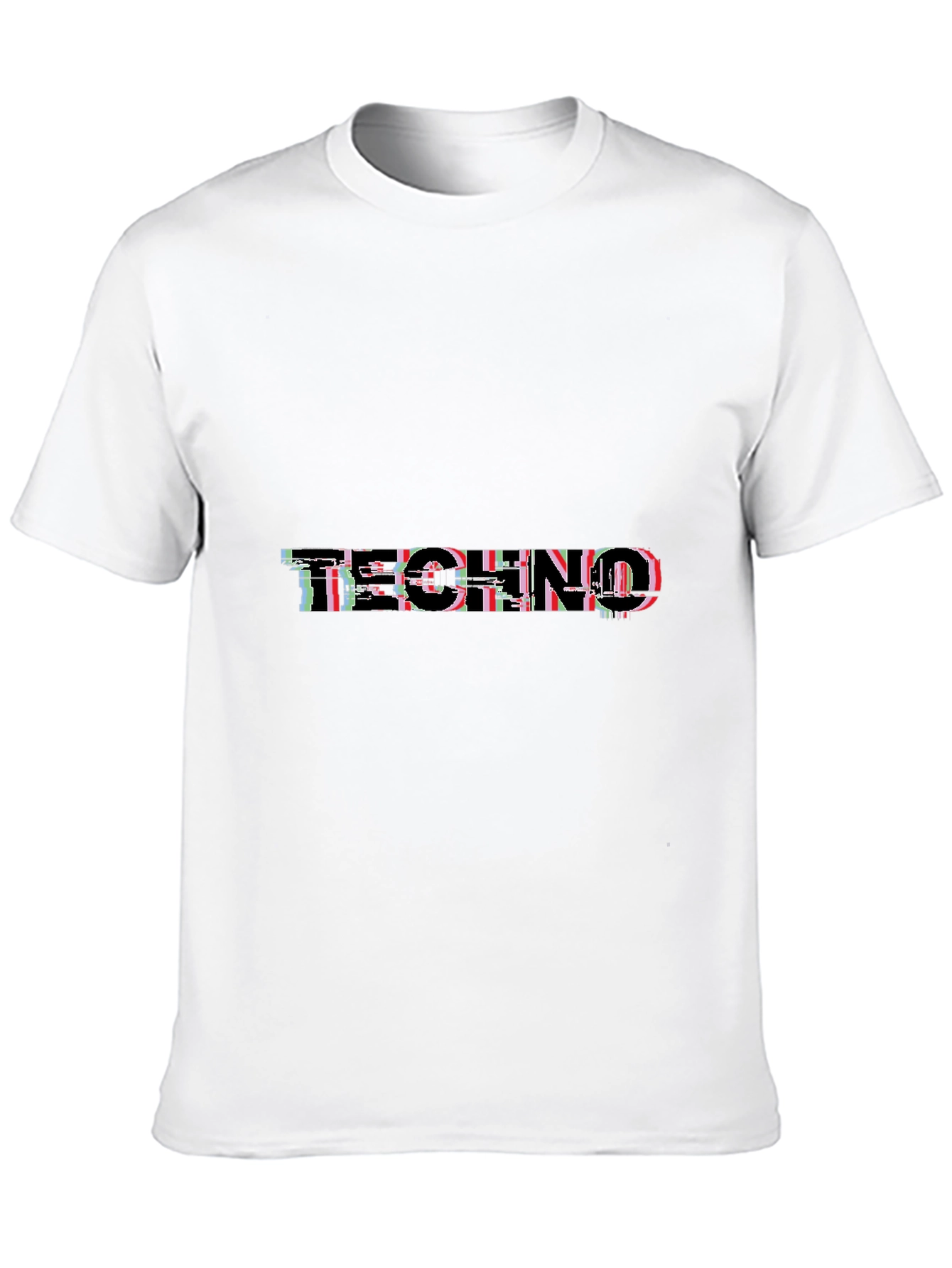 Techno Glitch Black T-Shirt