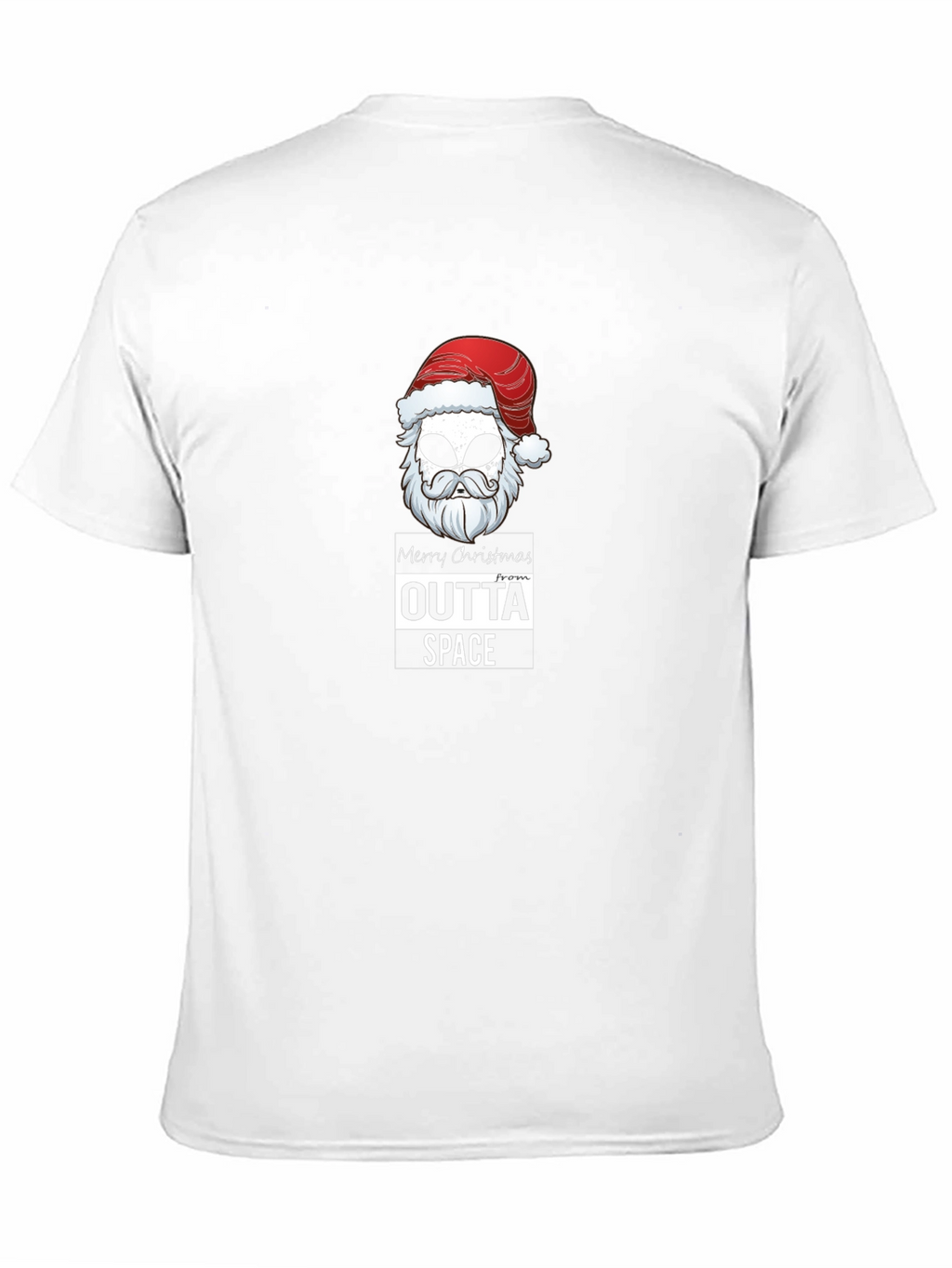 Outta Space Merry Christmas Alien Santa Black T-Shirt