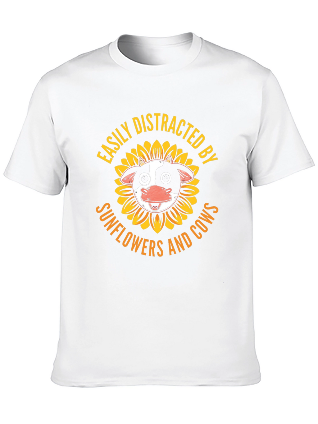 Easily Distracted by Sunflowers and Cows T-Shirt