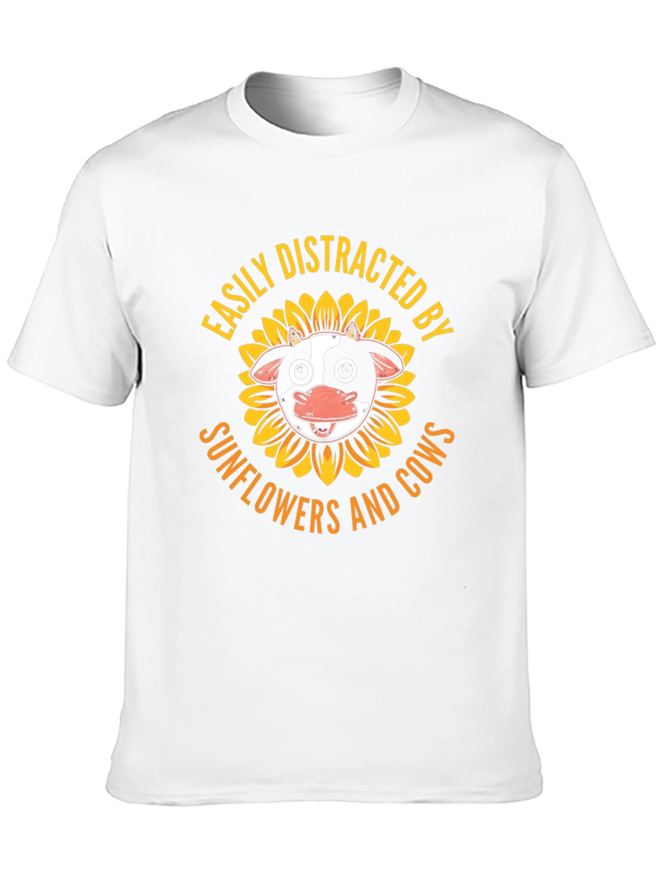 Easily Distracted by Sunflowers and Cows T-Shirt