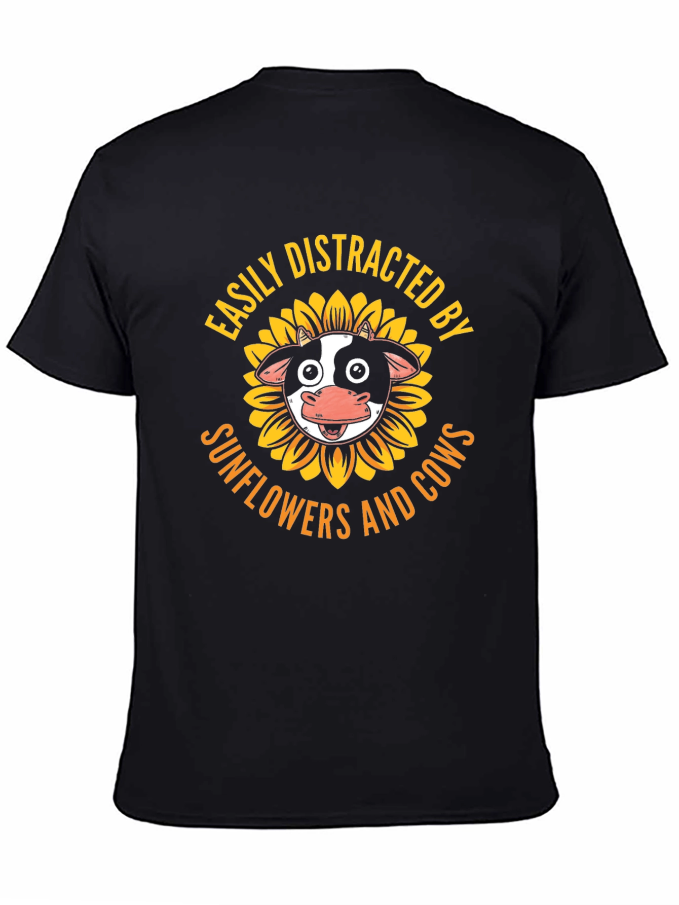 Easily Distracted by Sunflowers and Cows T-Shirt