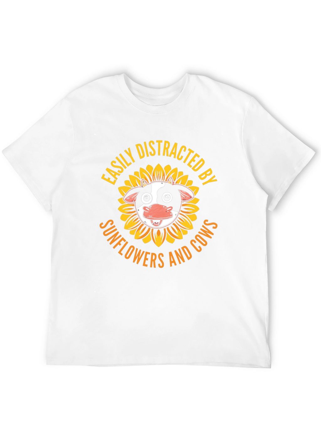 Easily Distracted by Sunflowers and Cows T-Shirt