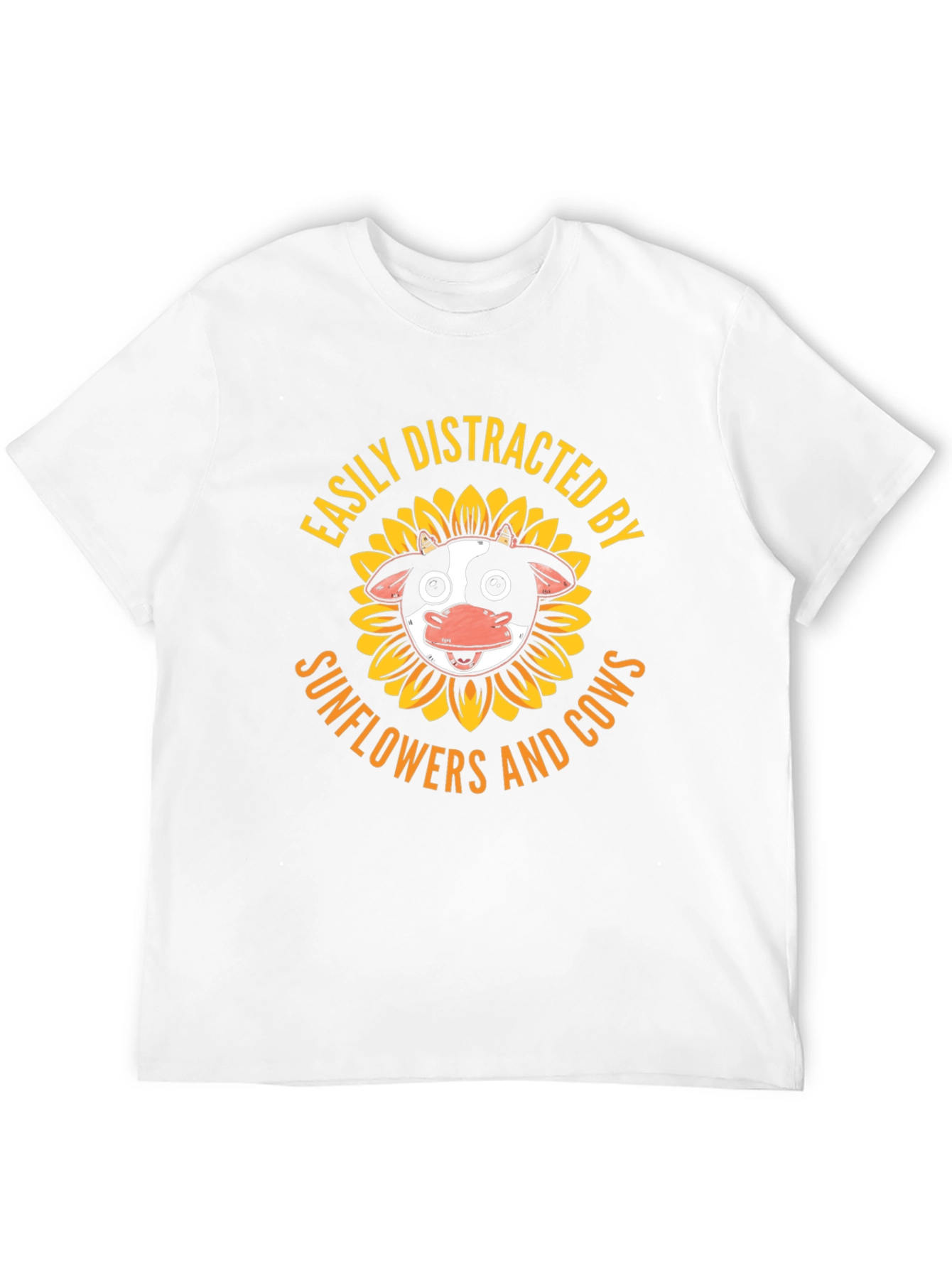 Easily Distracted by Sunflowers and Cows T-Shirt