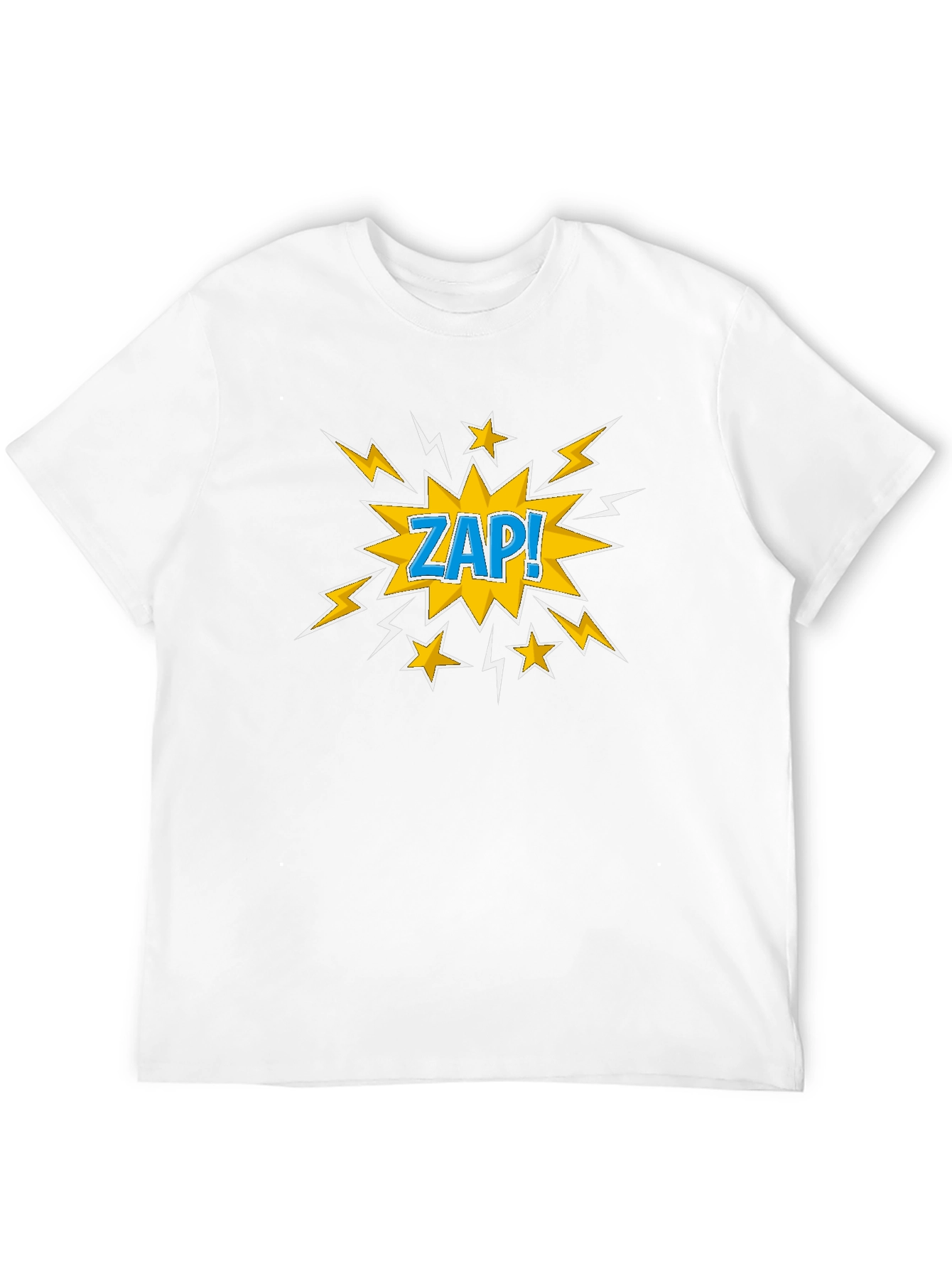 Zap! Graphic Print T-Shirt - Black Cotton Tee