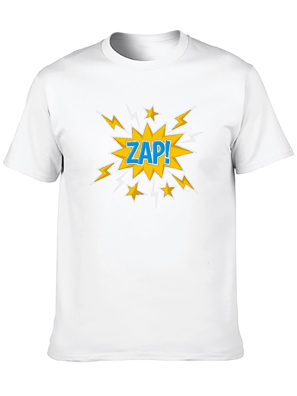 Zap! Graphic Print T-Shirt - Black Cotton Tee