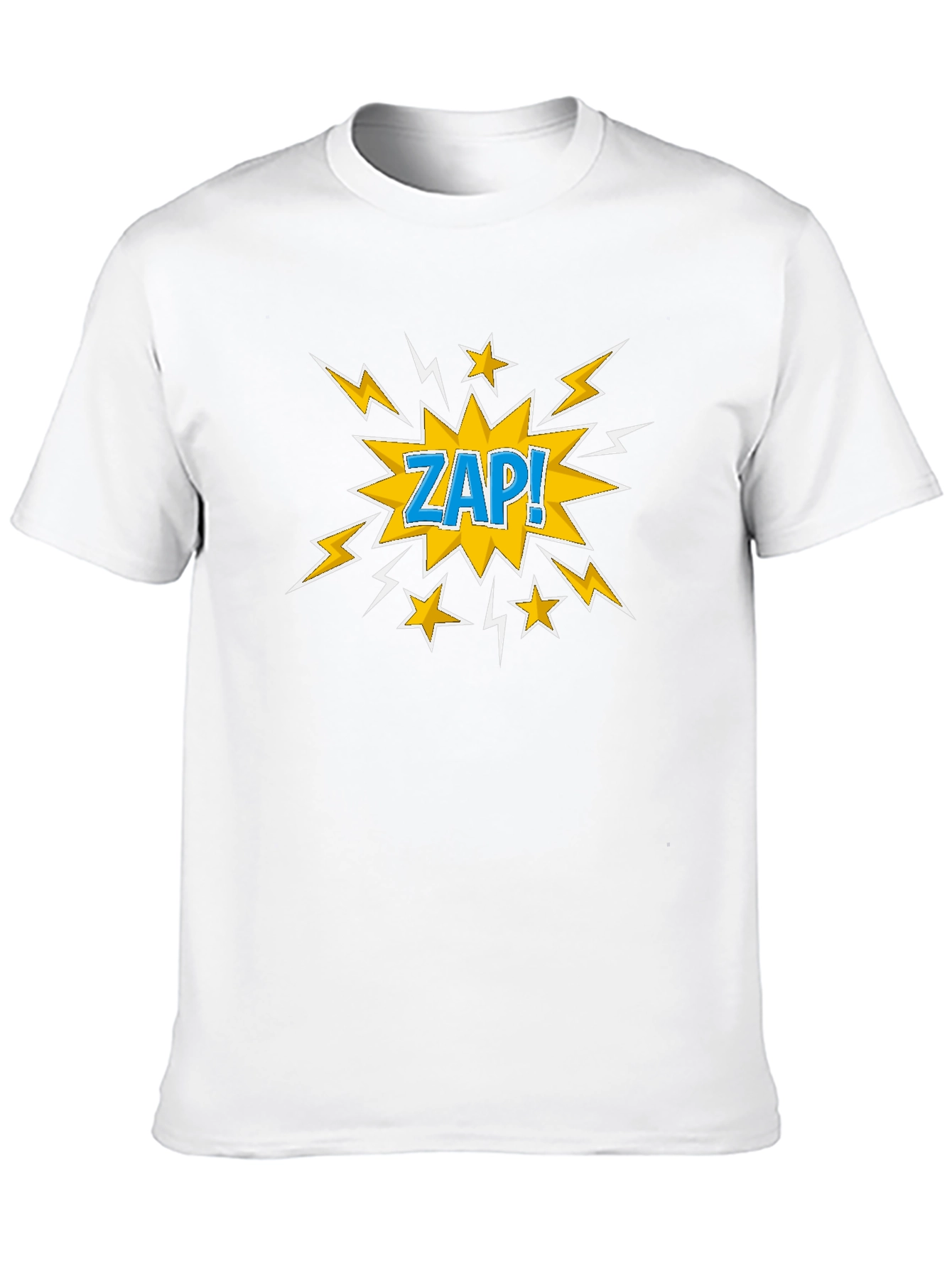 Zap! Graphic Print T-Shirt - Black Cotton Tee