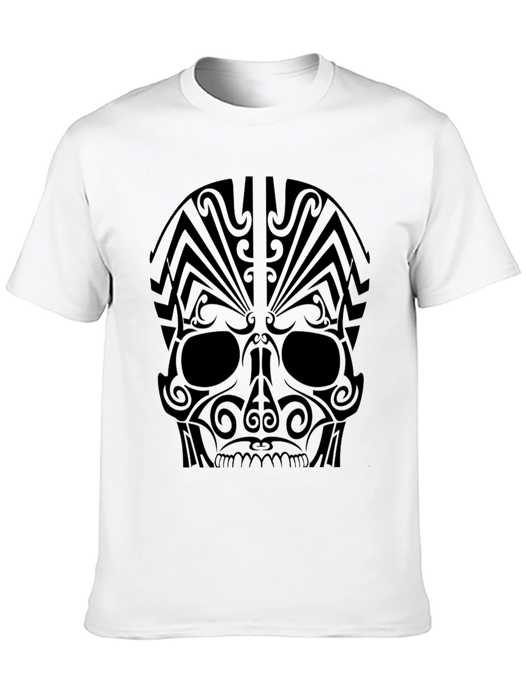 Tribal Skull Graphic Tee - Bold Statement Shirt