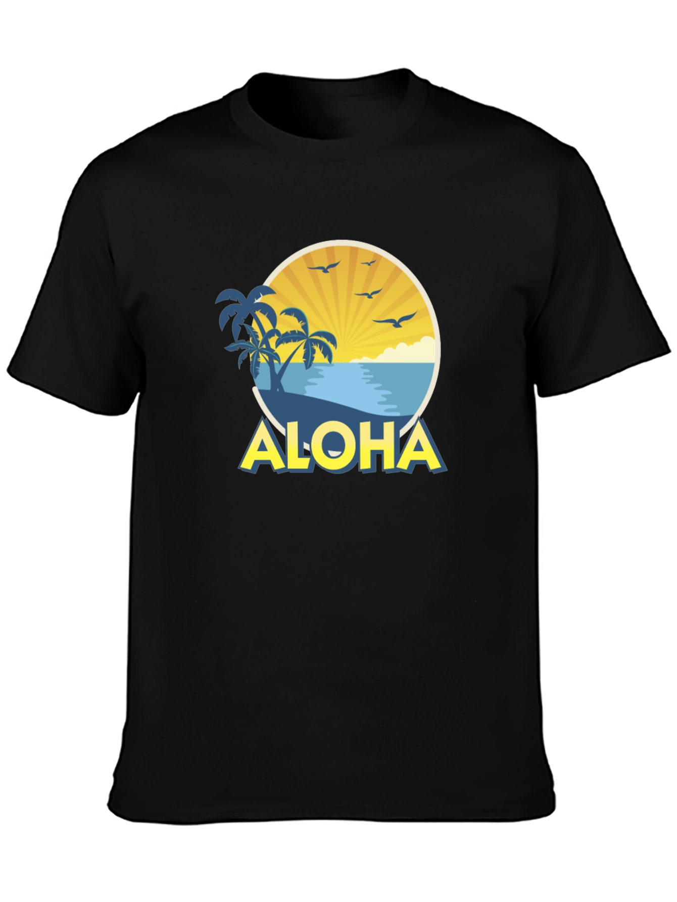 Aloha Beach Graphic Tee - Mens Black T-Shirt