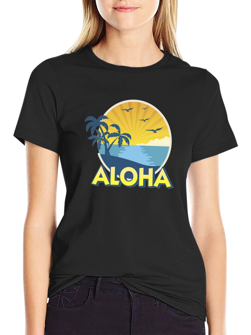 Aloha Beach Graphic Tee - Mens Black T-Shirt