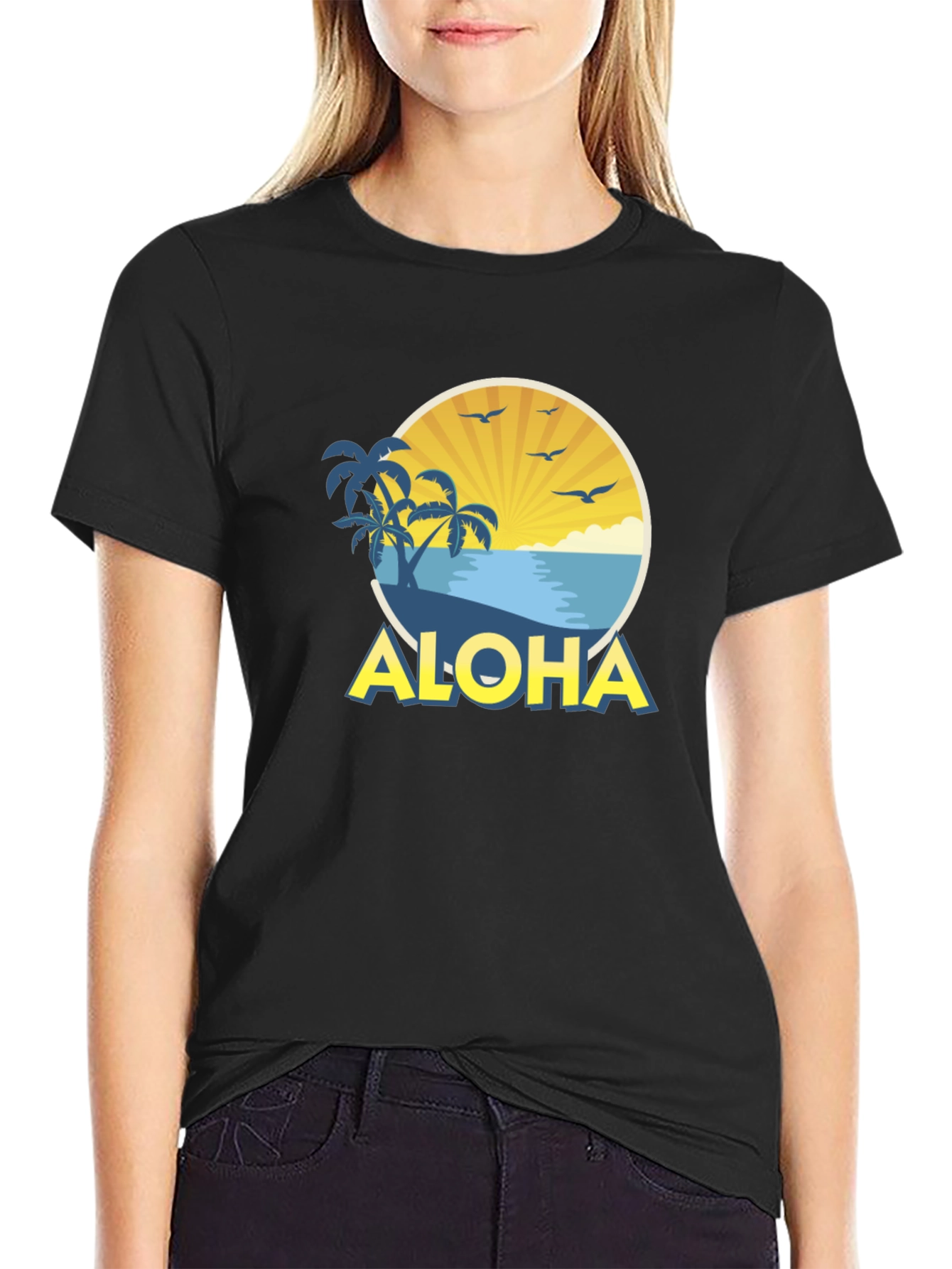 Aloha Beach Graphic Tee - Mens Black T-Shirt