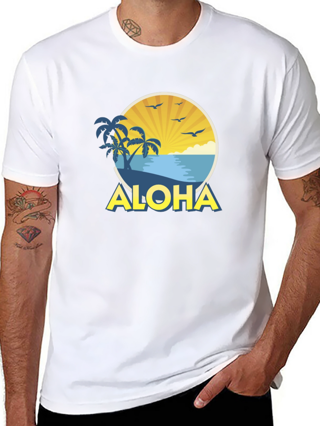 Aloha Beach Graphic Tee - Mens Black T-Shirt
