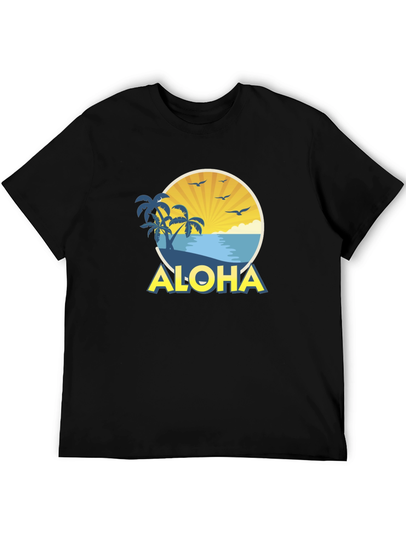 Aloha Beach Graphic Tee - Mens Black T-Shirt