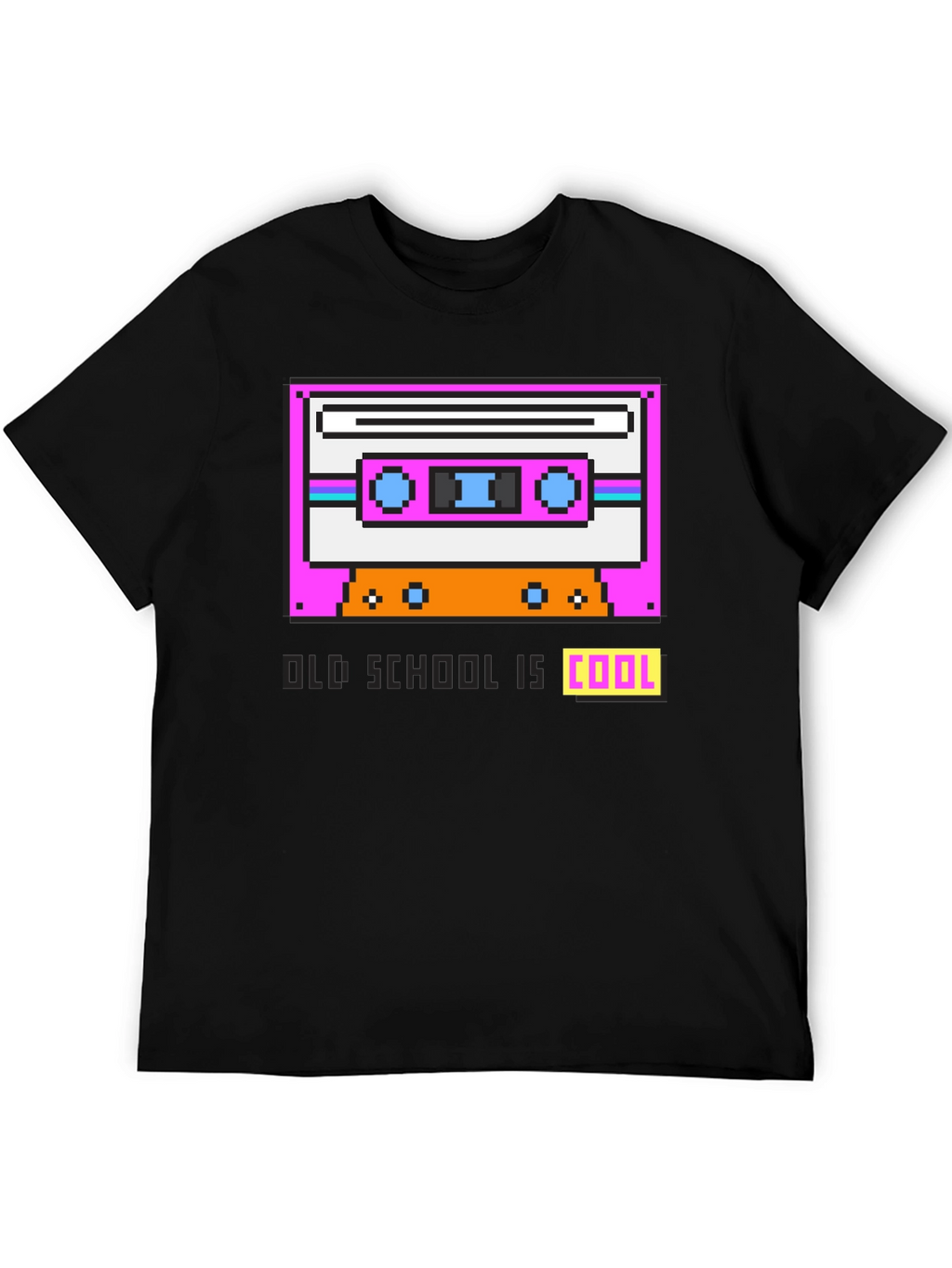 Retro Cassette Pixel Art Graphic T-Shirt