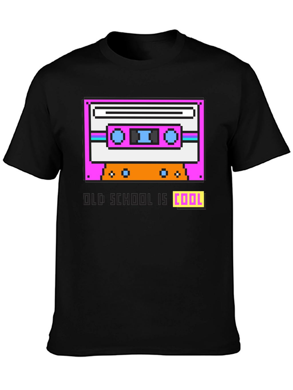 Retro Cassette Pixel Art Graphic T-Shirt