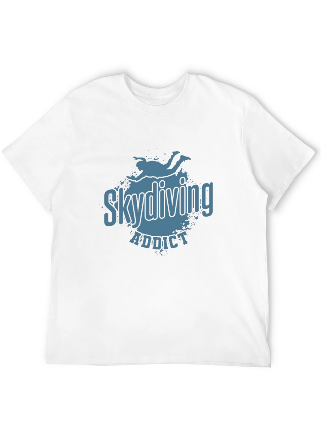 Skydiving Addict Graphic Print T-Shirt