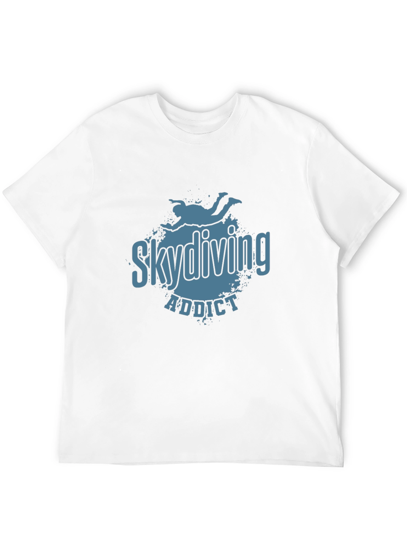 Skydiving Addict Graphic Print T-Shirt