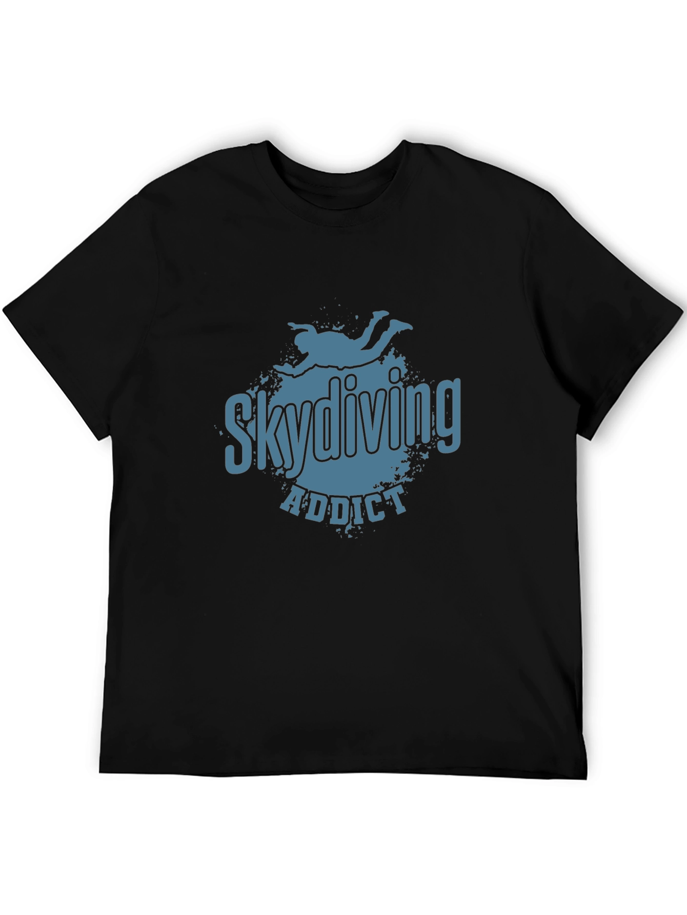 Skydiving Addict Graphic Print T-Shirt