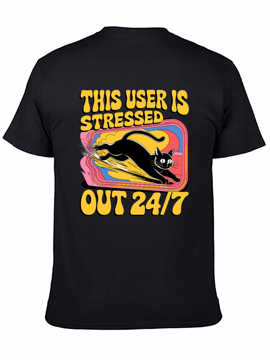 Stressed Out Cat Graphic Tee