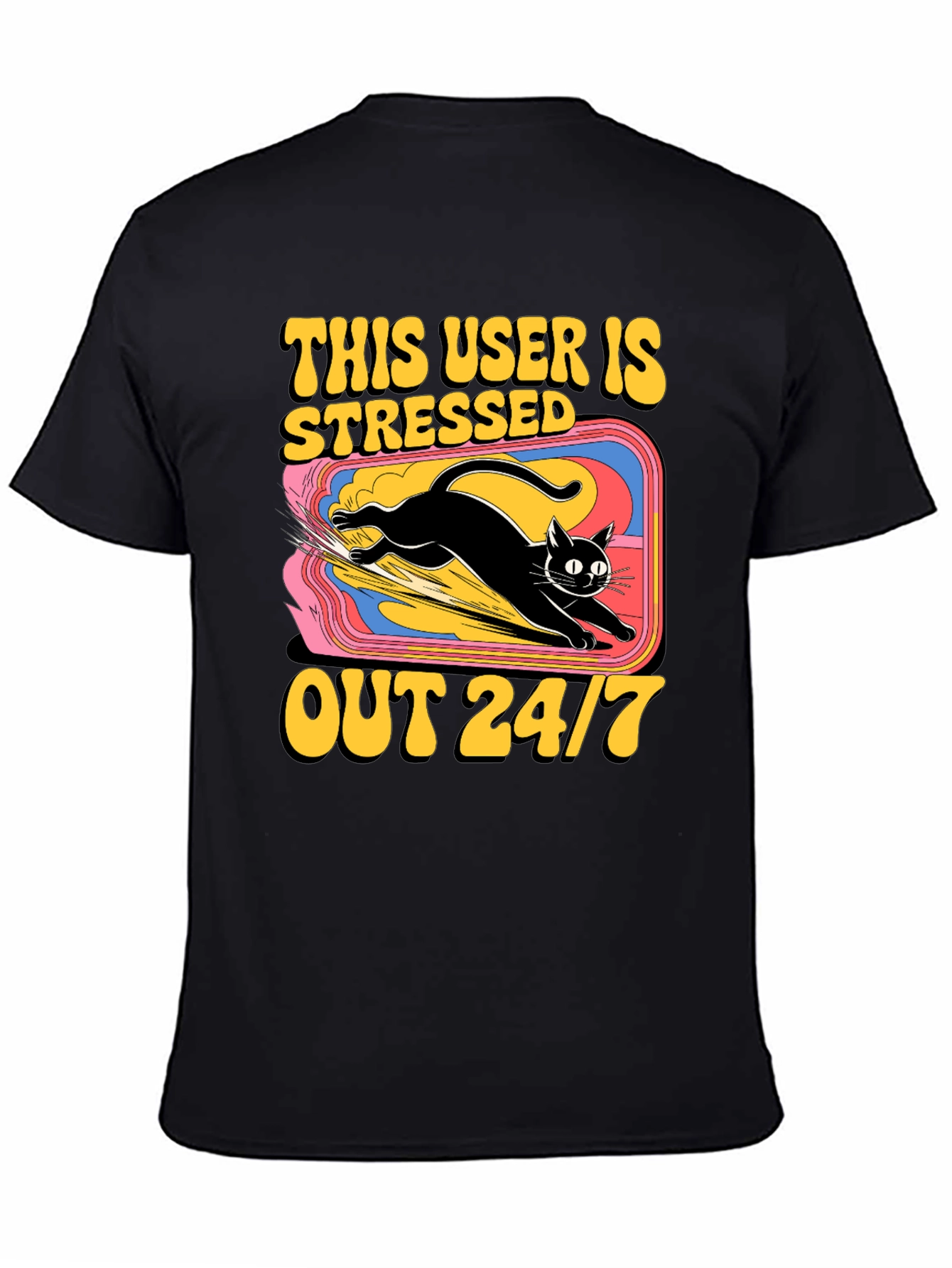 Stressed Out Cat Graphic Tee