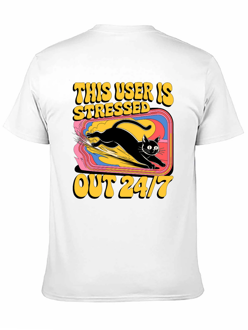 Stressed Out Cat Graphic Tee