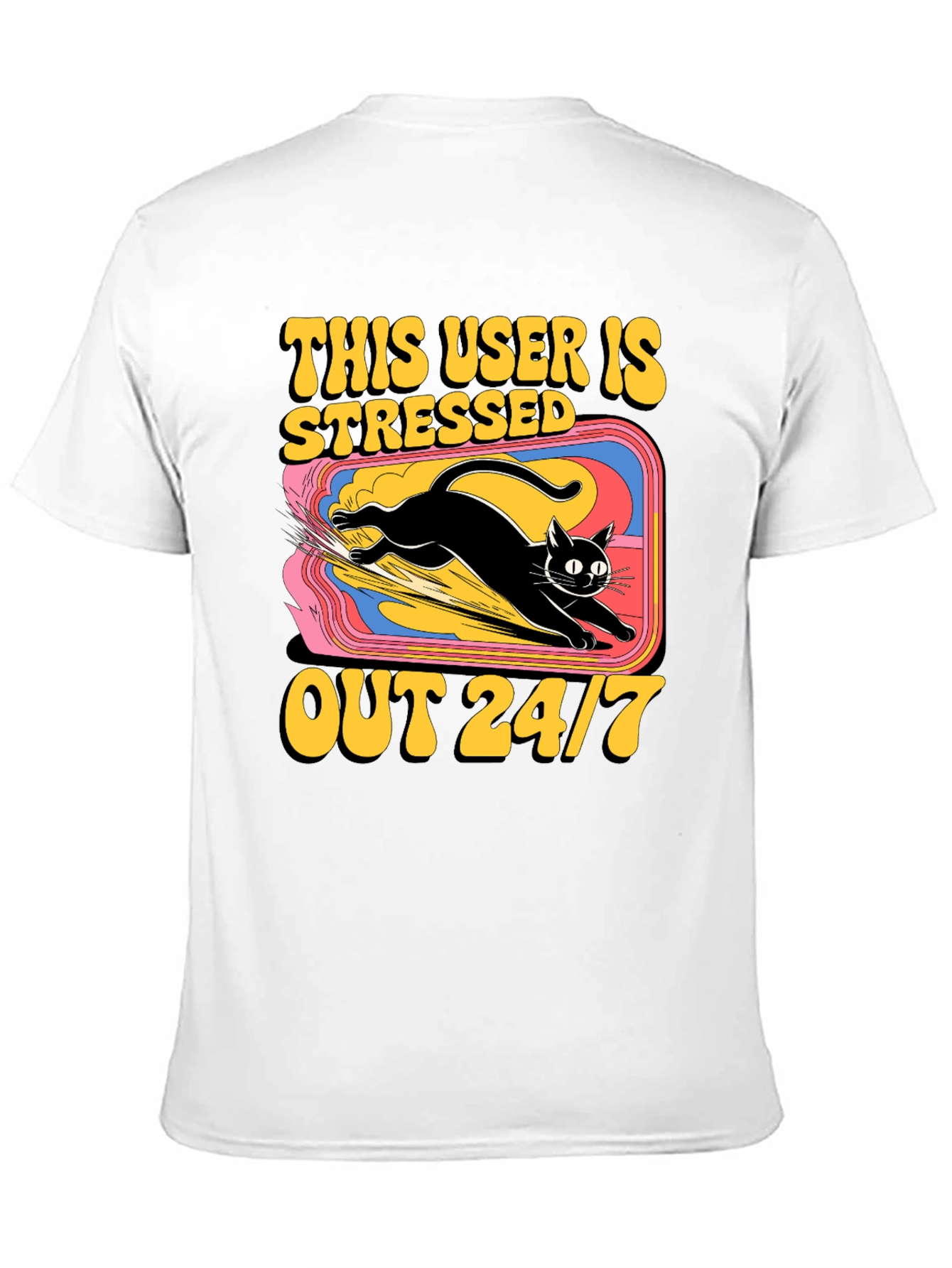 Stressed Out Cat Graphic Tee