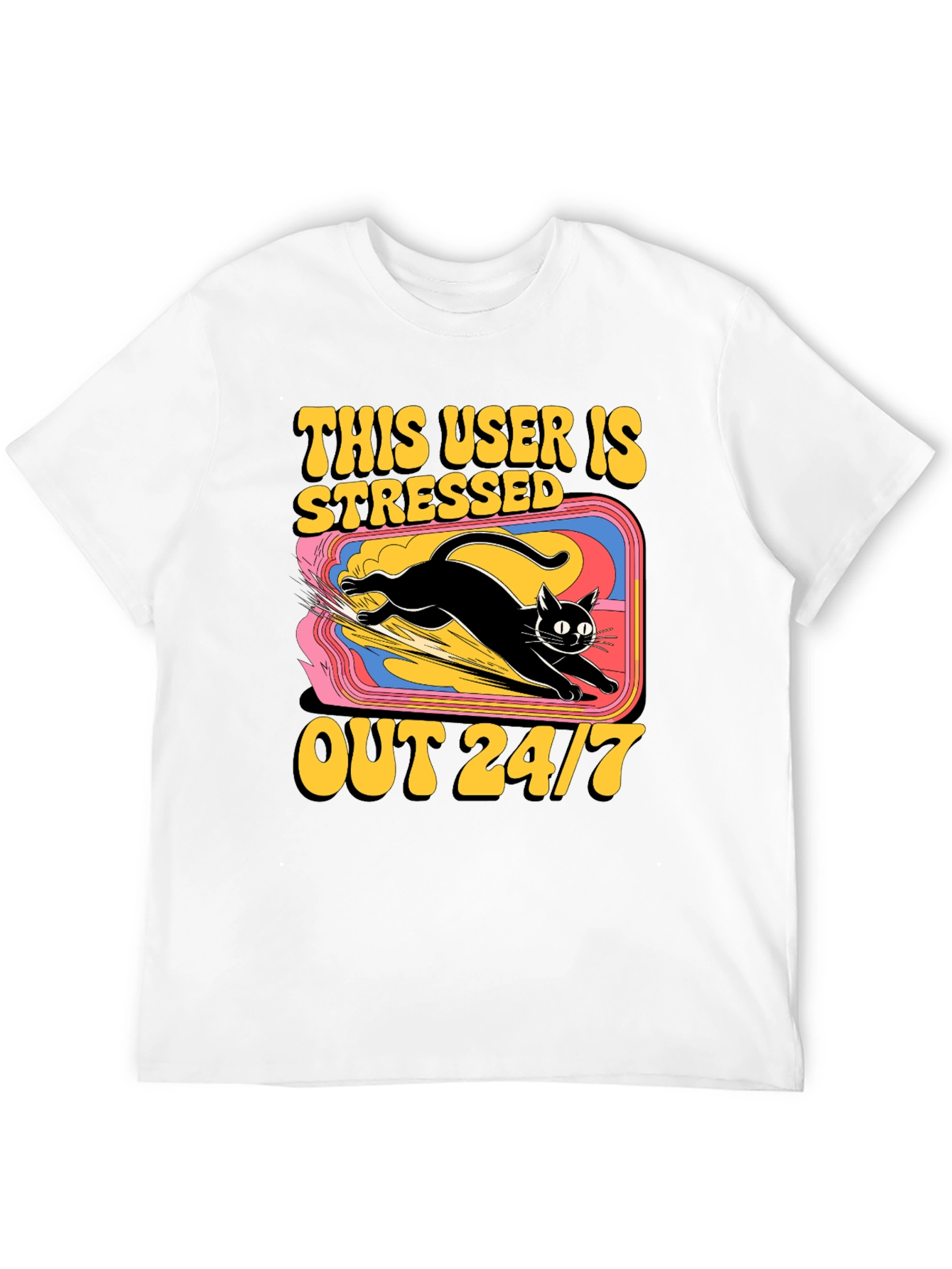 Stressed Out Cat Graphic Tee
