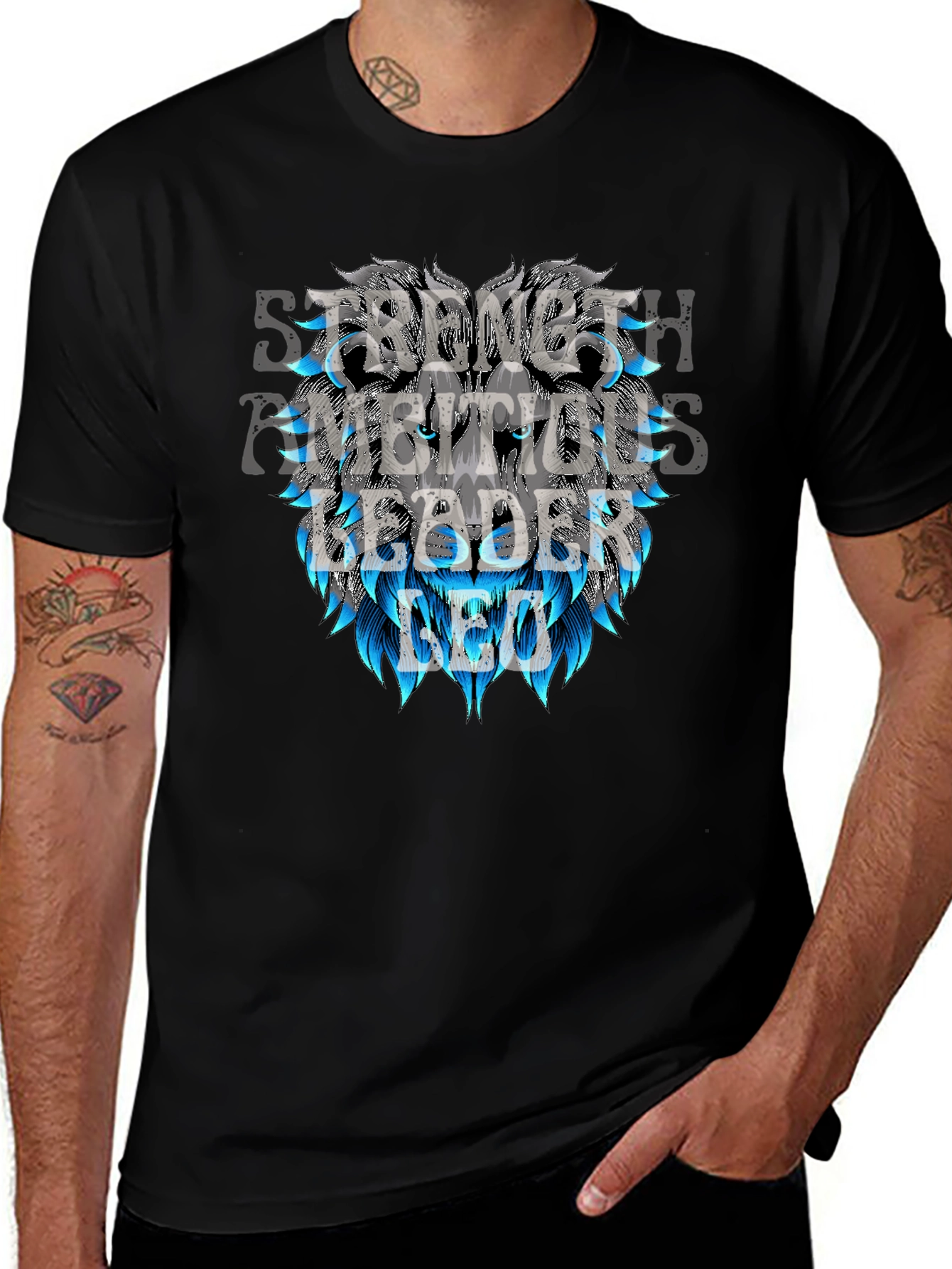 Lion Leader Graphic Tee - Strength Ambition
