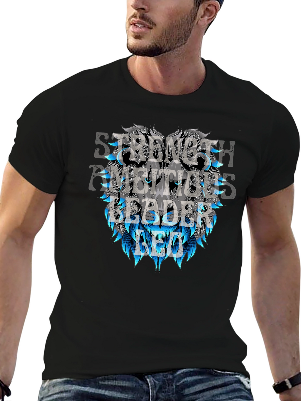 Lion Leader Graphic Tee - Strength Ambition