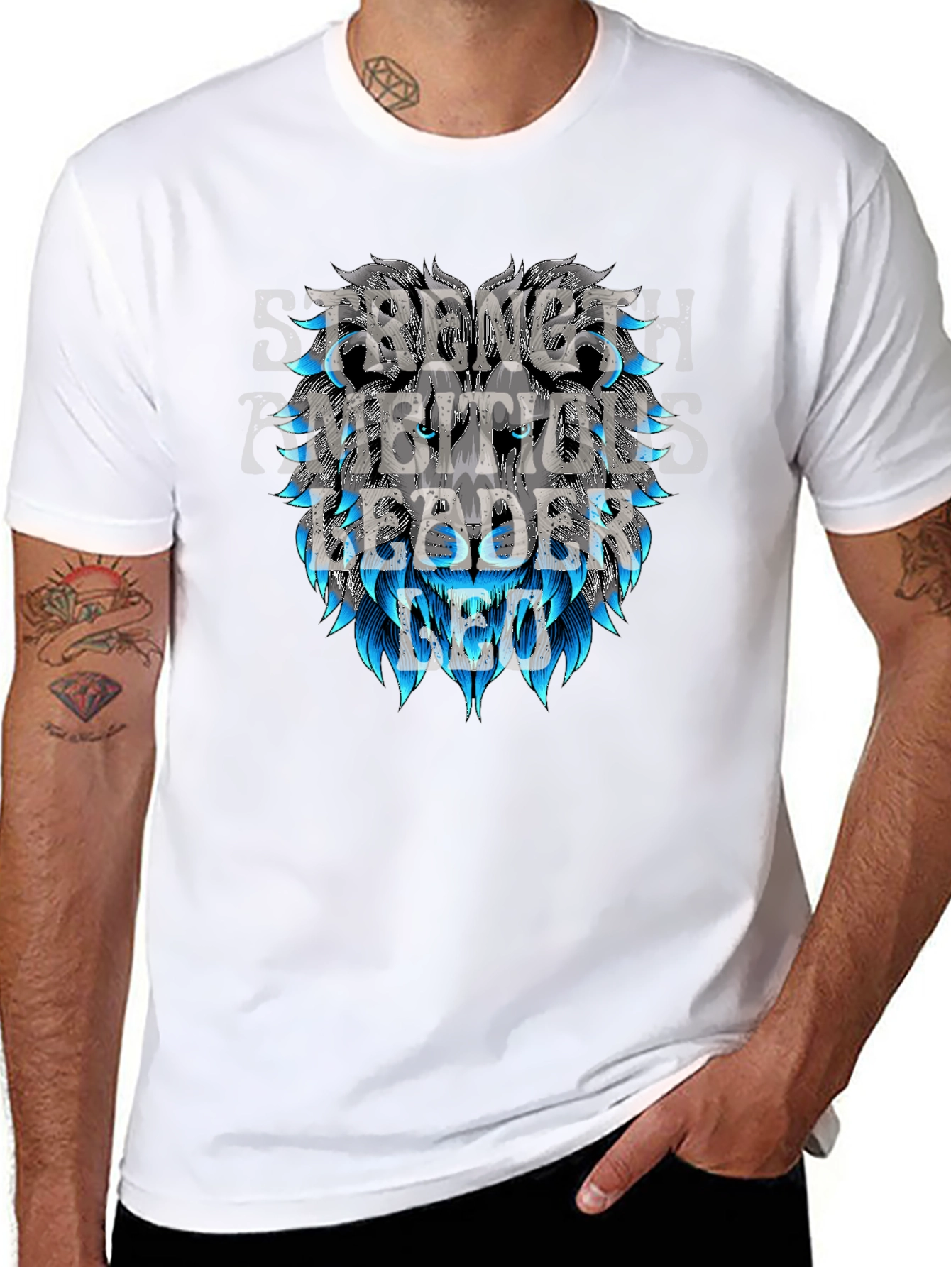 Lion Leader Graphic Tee - Strength Ambition