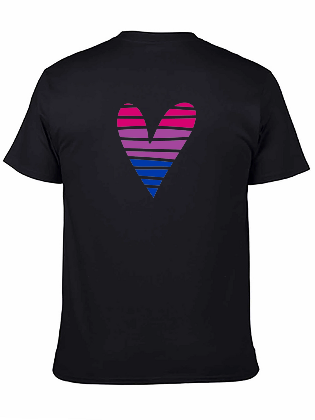 Bisexual Pride Heart Graphic T-Shirt