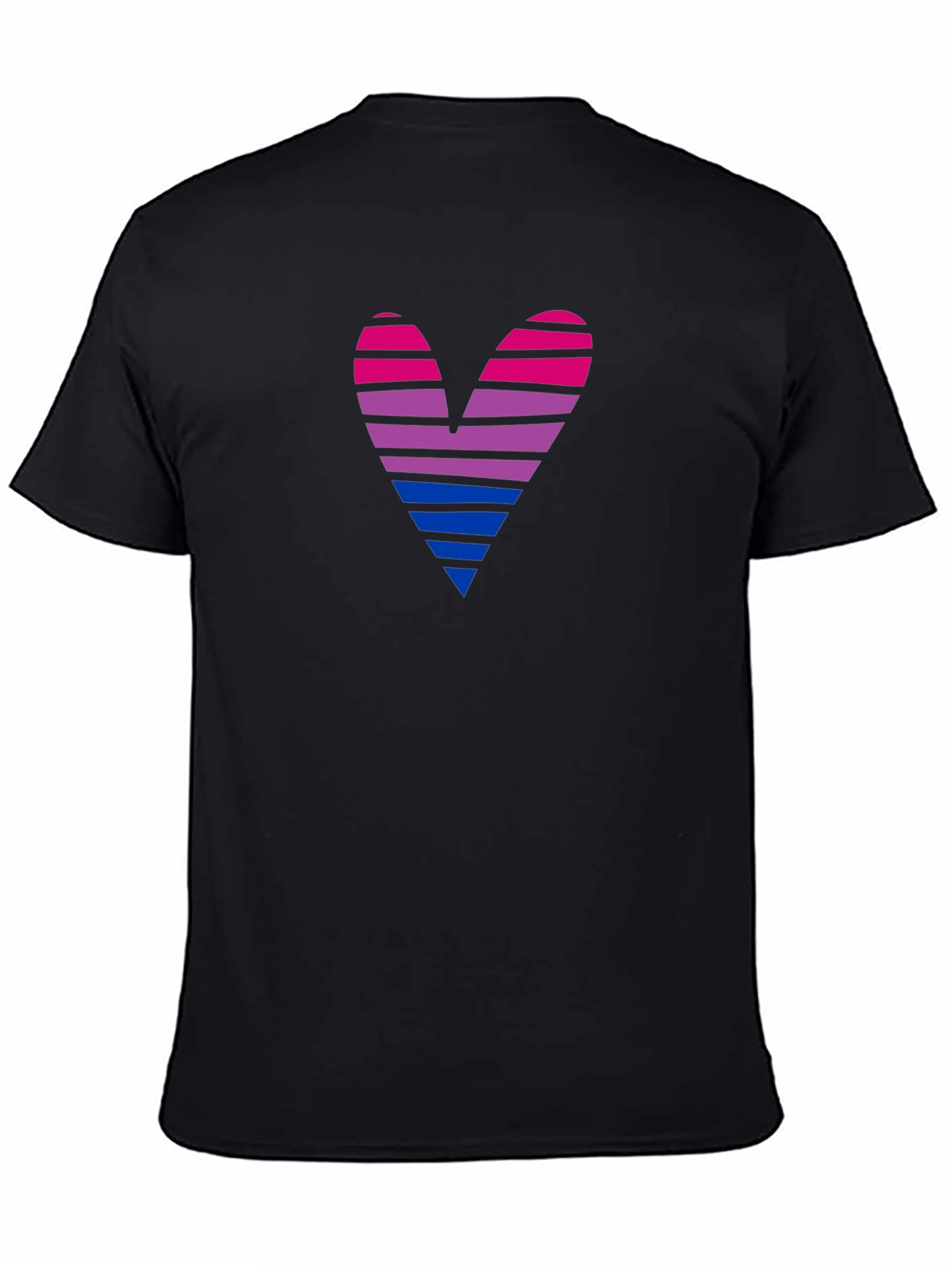 Bisexual Pride Heart Graphic T-Shirt