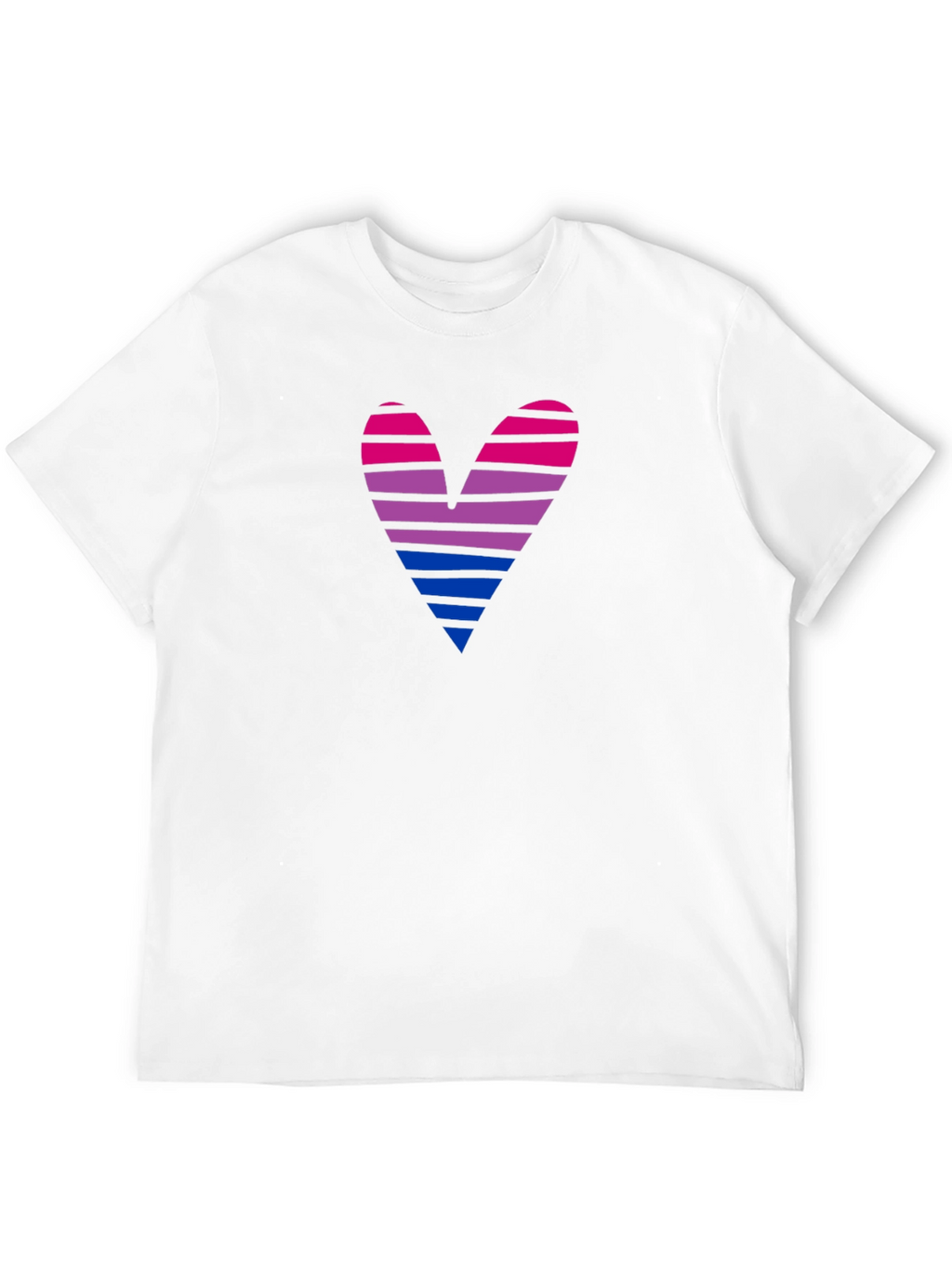 Bisexual Pride Heart Graphic T-Shirt