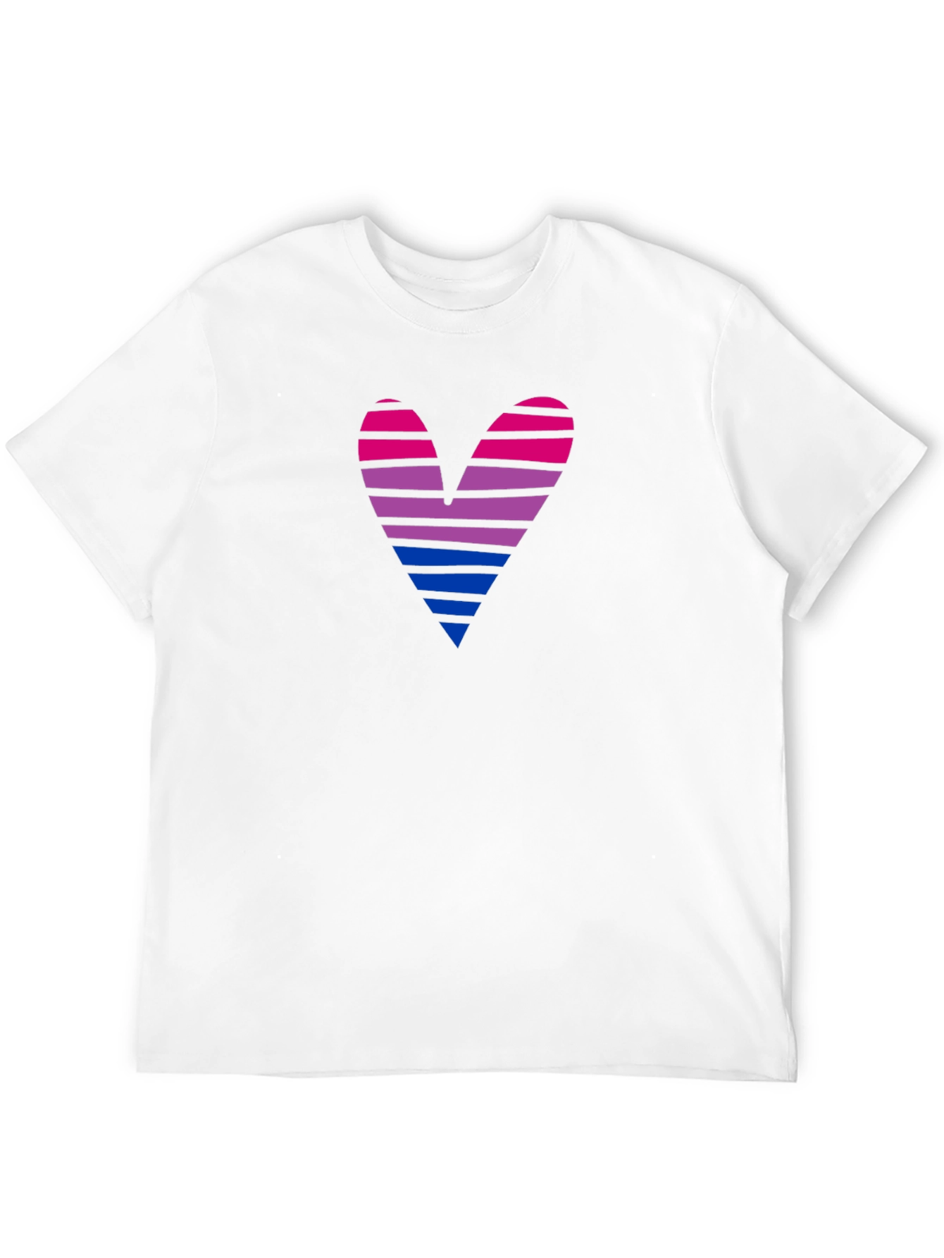 Bisexual Pride Heart Graphic T-Shirt