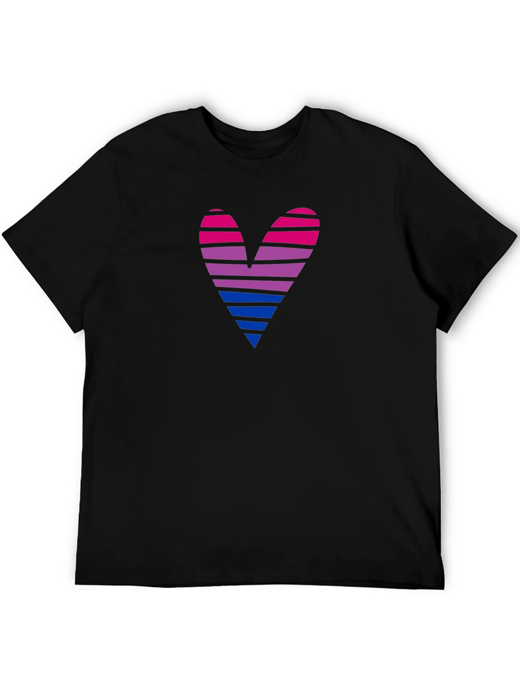 Bisexual Pride Heart Graphic T-Shirt
