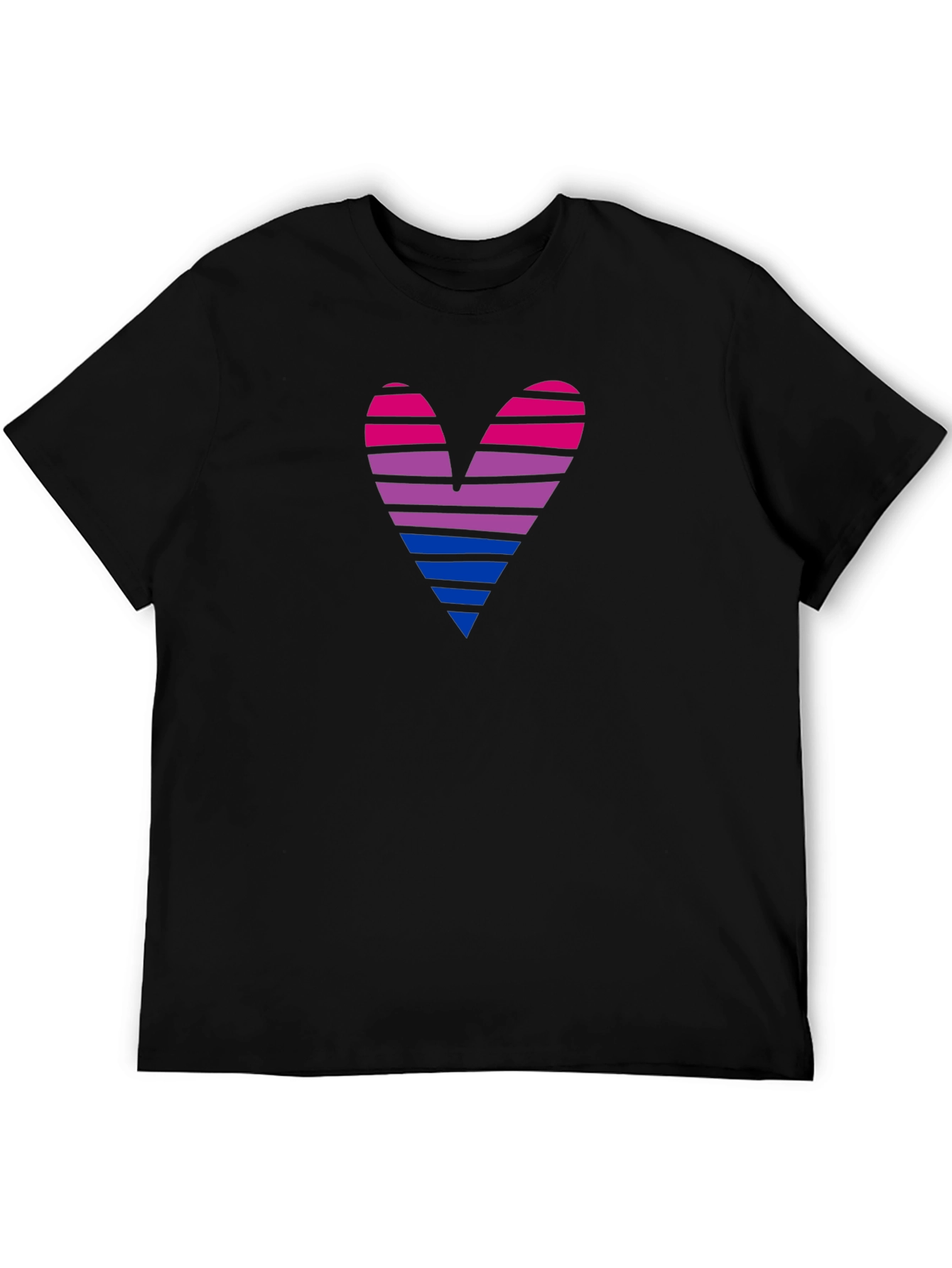 Bisexual Pride Heart Graphic T-Shirt