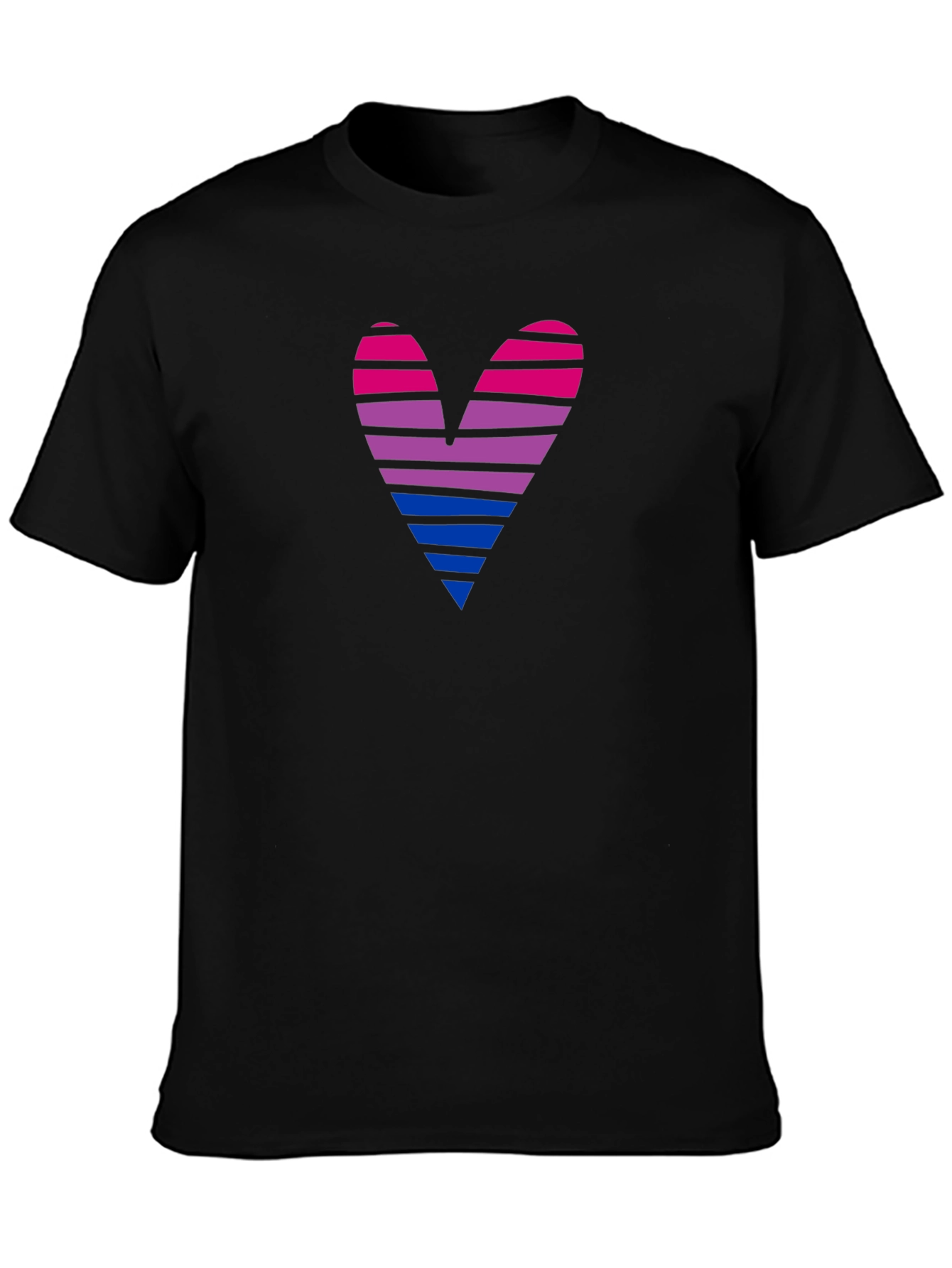 Bisexual Pride Heart Graphic T-Shirt