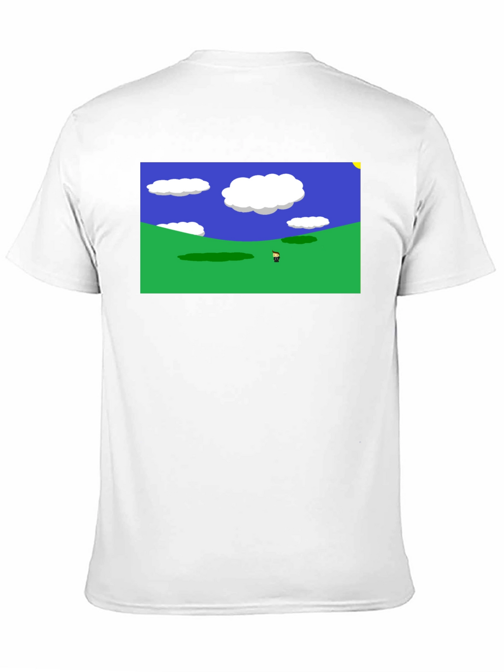 Retro Video Game Landscape Black Tee