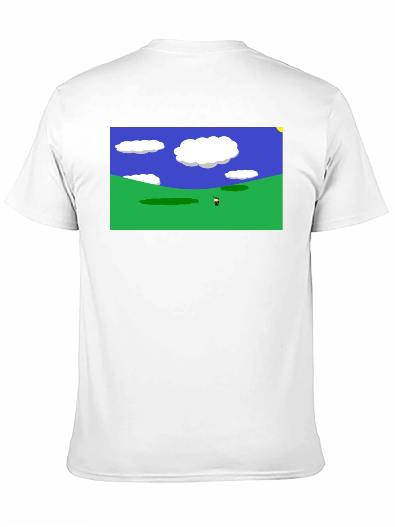 Retro Video Game Landscape Black Tee