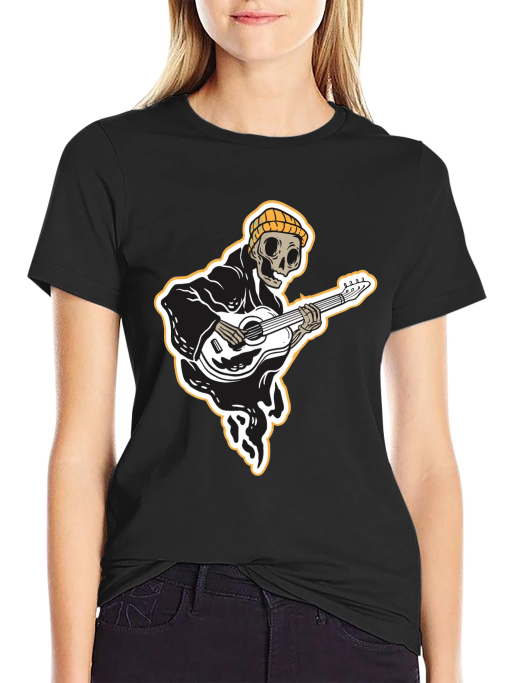 Skeleton Guitarist Graphic Tee