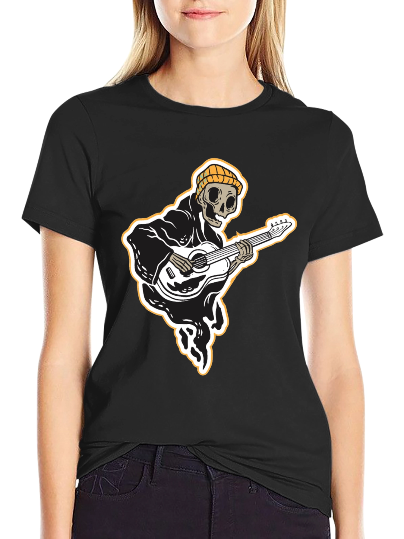 Skeleton Guitarist Graphic Tee