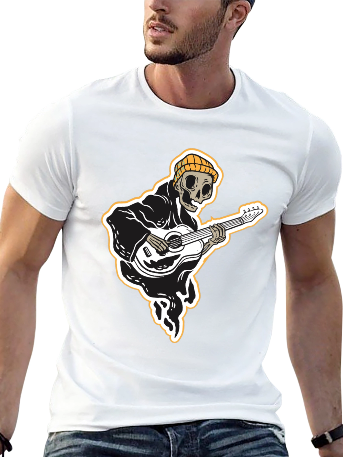 Skeleton Guitarist Graphic Tee