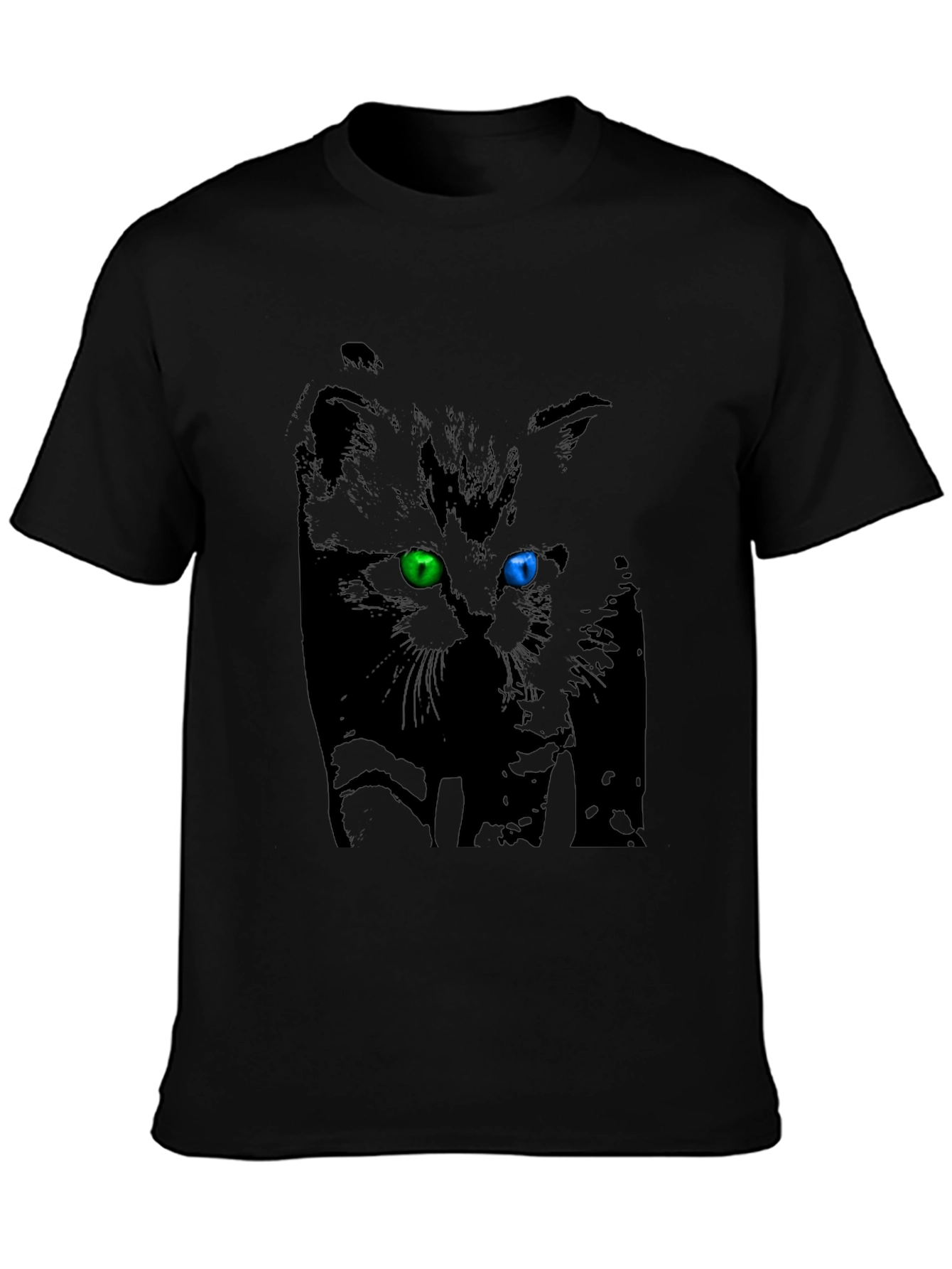 Heterochromia Kitten Black T-Shirt