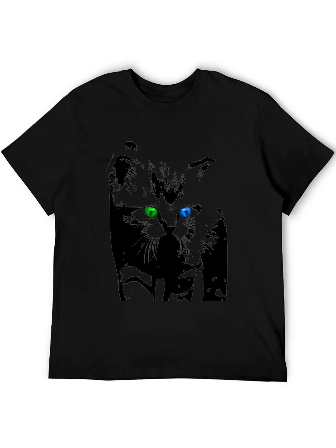 Heterochromia Kitten Black T-Shirt