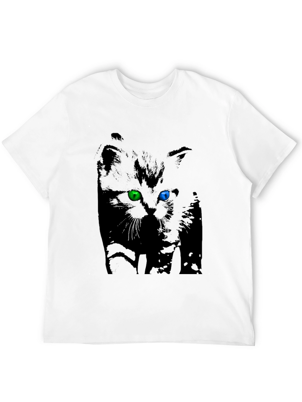 Heterochromia Kitten Black T-Shirt