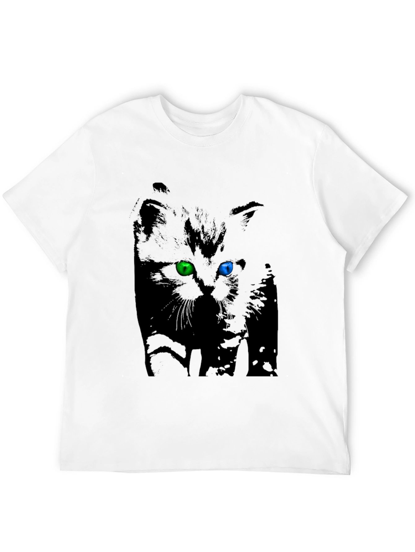 Heterochromia Kitten Black T-Shirt