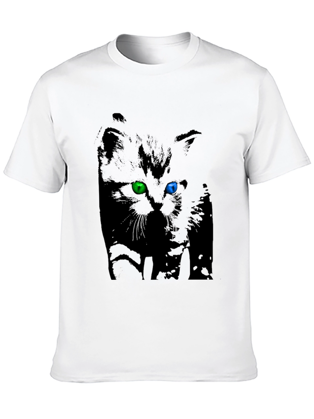 Heterochromia Kitten Black T-Shirt