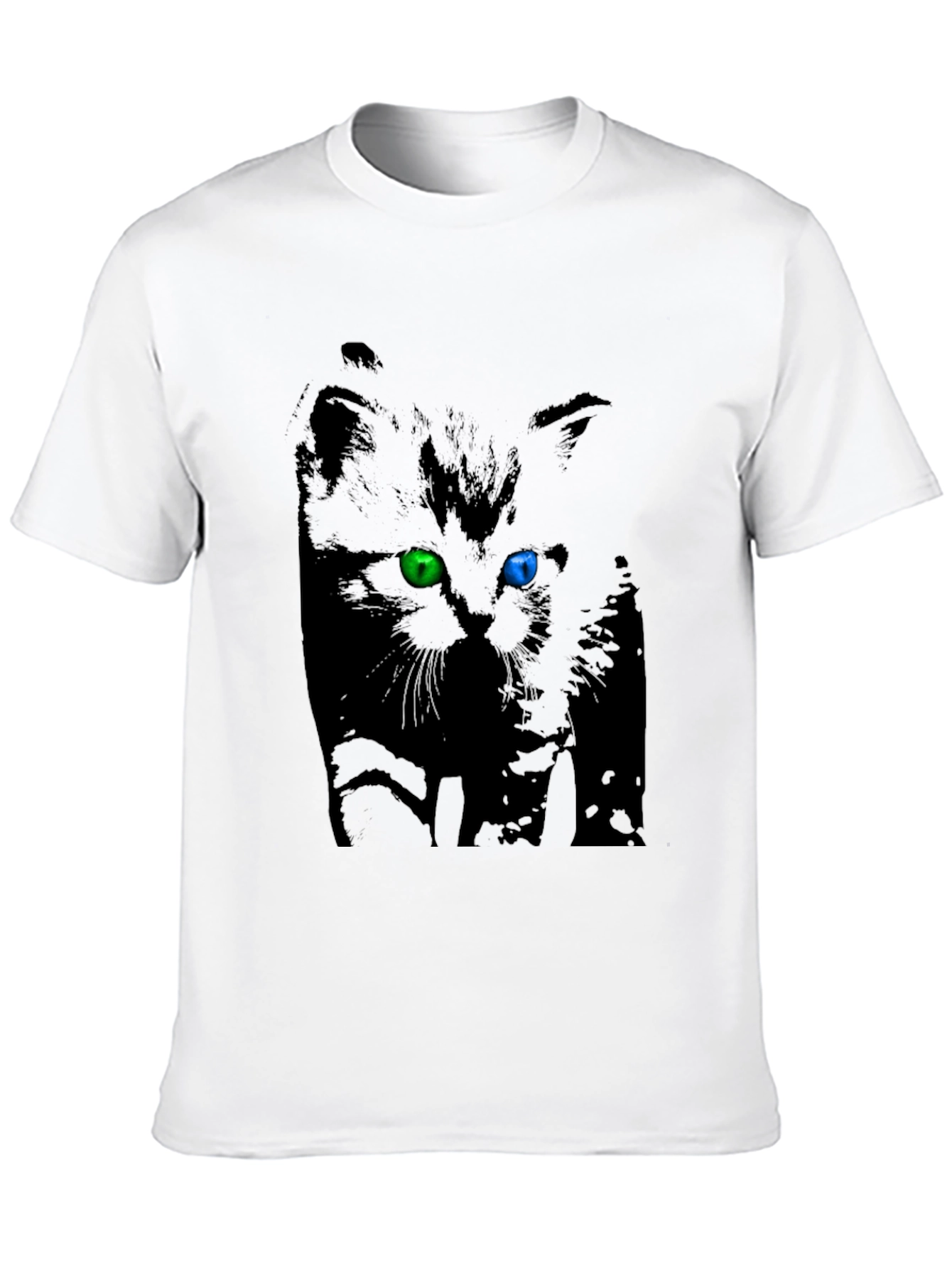 Heterochromia Kitten Black T-Shirt