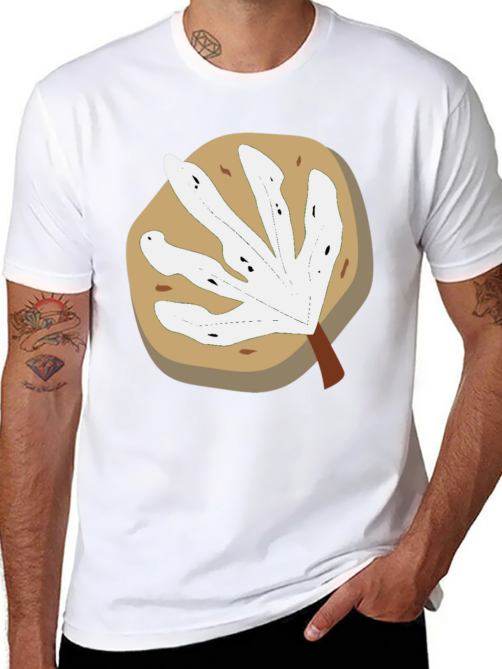 Abstract Leaf Graphic T-Shirt