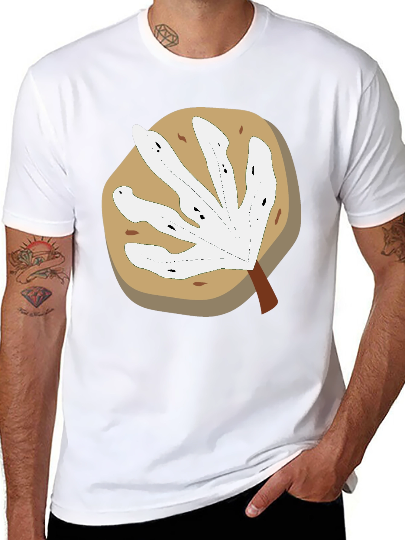 Abstract Leaf Graphic T-Shirt